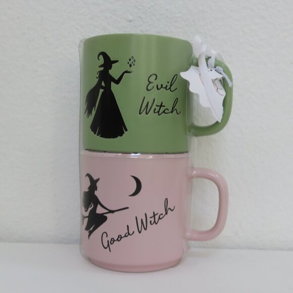 MRKT Finds Halloween ‘Wicked’ Good Witch/Evil Witch Mug Set - Picture 1 of 5